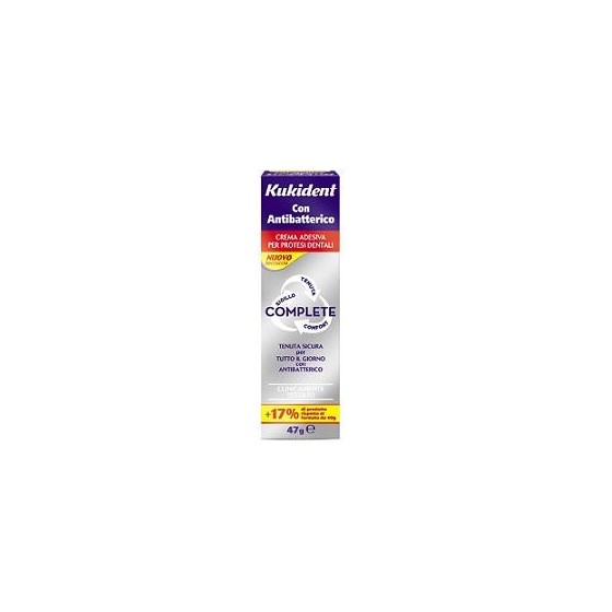 KUKIDENT COMPLETE CREMA ADESIVA PER PROTESI DENTARIE CON ANTIBATTERICO 47 G