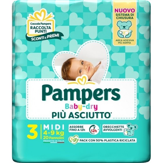 PAMPERS BABY DRY PANNOLINO...