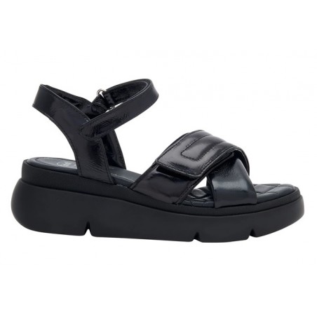 BALI CROSS SANDAL PATENT LEATHER WOMAN BLACK 39 MATERIALE VERNICE FODERA TOMAIA VERNICE SOTTOPIEDE PELLE SUOLA PU FITTING F ALT