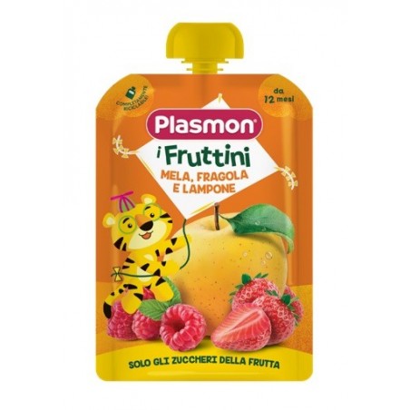 PLASMON I FRUTTINI MELA FRAGOLA E LAMPONE 130 G