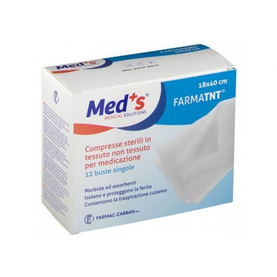 GARZA COMPRESSA MEDS TESSUTO NON TESSUTO 18X40CM 12 PEZZI