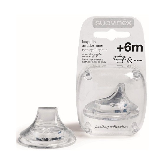 SUAVINEX FEEDING COLLECTION TETTARELLA IN SILICONE PER BIBERON 1/2 +6 MESI 2 PEZZI
