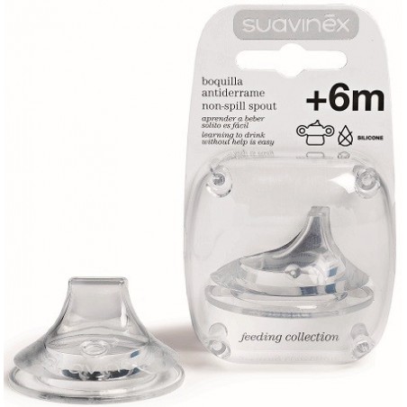 SUAVINEX FEEDING COLLECTION TETTARELLA IN SILICONE PER BIBERON 1/2 +6 MESI 2 PEZZI