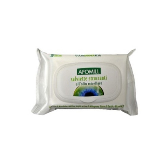 AFOMILL SALVIETTINE STRUCCANTI OLIO MICELLARE 20 PEZZI