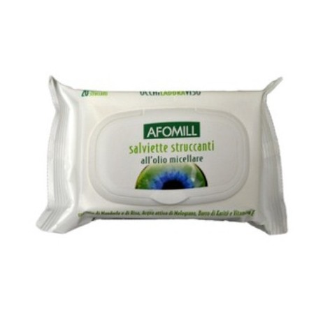 AFOMILL SALVIETTINE STRUCCANTI OLIO MICELLARE 20 PEZZI