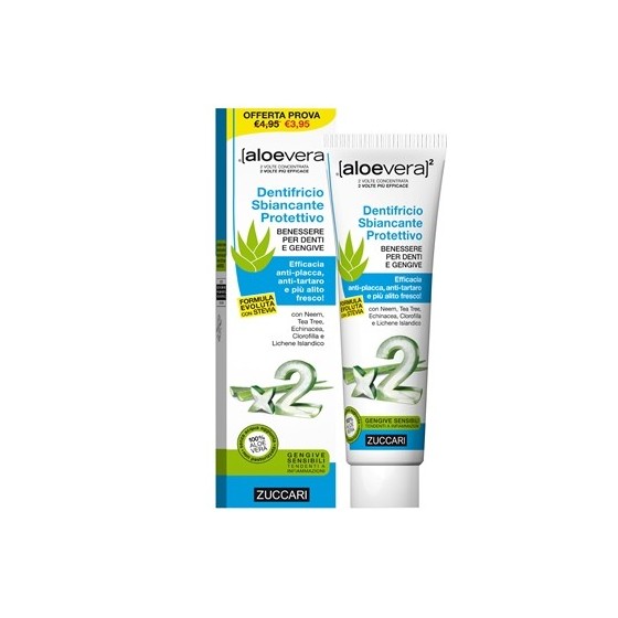 ALOEVERA2 DENTIFRICIO SBIANCANTE PROTETTIVO CON STEVIA 100 ML