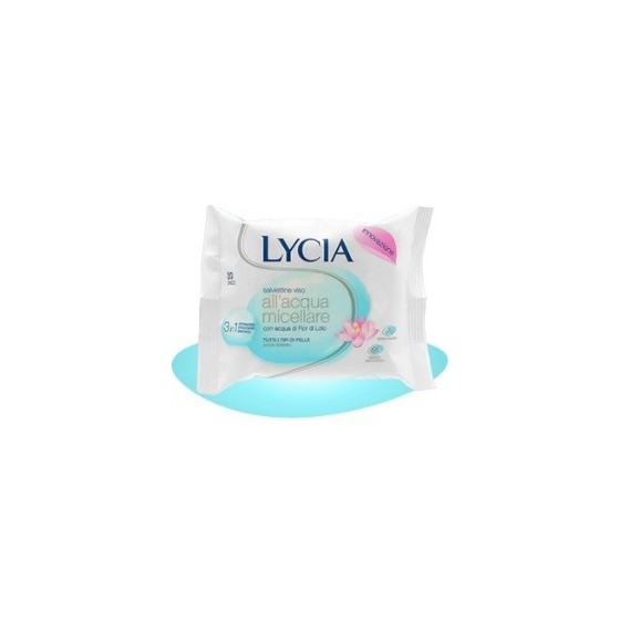 LYCIA SALVIETTINE STRUCCANTI VISO ALL'ACQUA MICELLARE 20 PEZ ZI