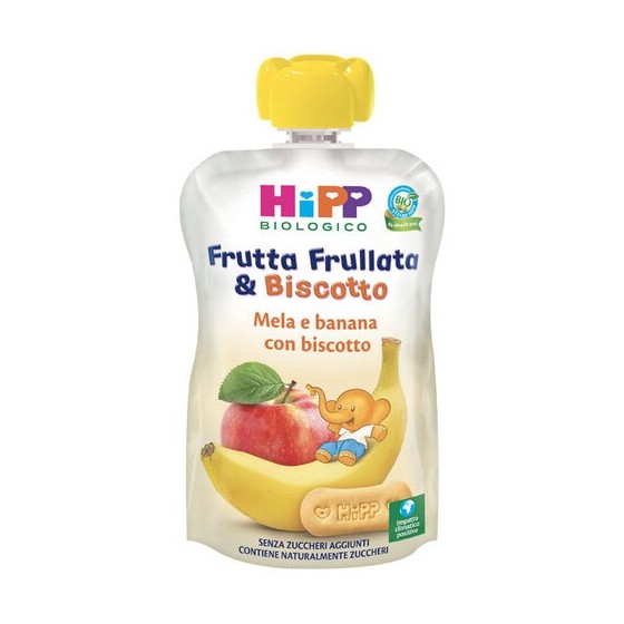 HIPP BIO FRUTTA FRULLATA&BISCOTTO MELA BANANA BISCOTTO 90 G