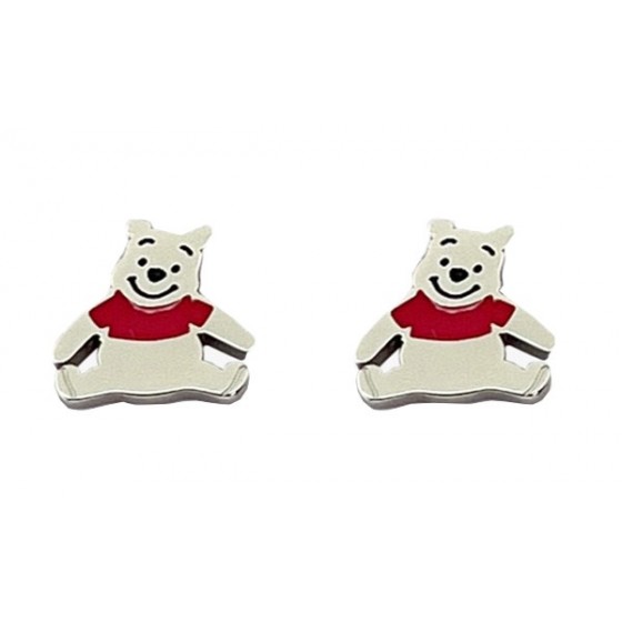 DISNEY ORECCHINO WINNIE SMALTO ROSSO