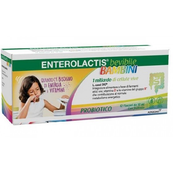 ENTEROLACTIS BEVIBILE BAMBINI 12 FLACONCINI X 10 ML