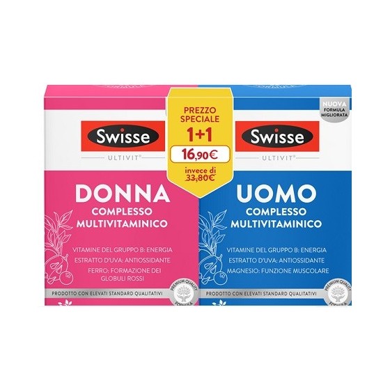 SWISSE BIPACK MULTIVITAMINICO UOMO E DONNA 30 COMPRESSE