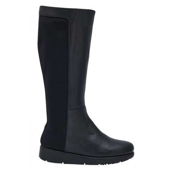 GILLY BOOT LEATHER+ELASTICATED STIVALE WOMAN BLACK 40